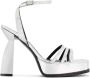 Nodaleto Angel F 120mm leather sandals Silver - Thumbnail 1