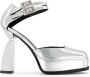 Nodaleto Angel Y 120mm leather pumps Silver - Thumbnail 1