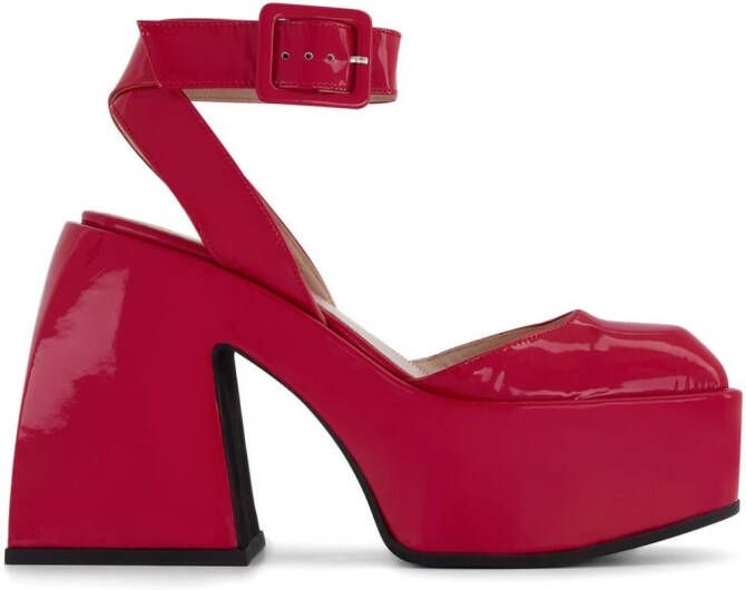 Nodaleto Bulla Bacara 125mm platform pumps Red