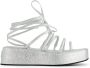 Nodaleto Bulla Gaia 45m flatform sandals Silver - Thumbnail 1