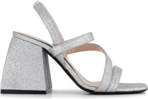 Nodaleto Bulla Gemini 95mm strappy sandals Silver
