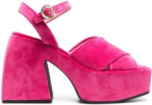 Nodaleto Bulla Joni velvet sandals Pink
