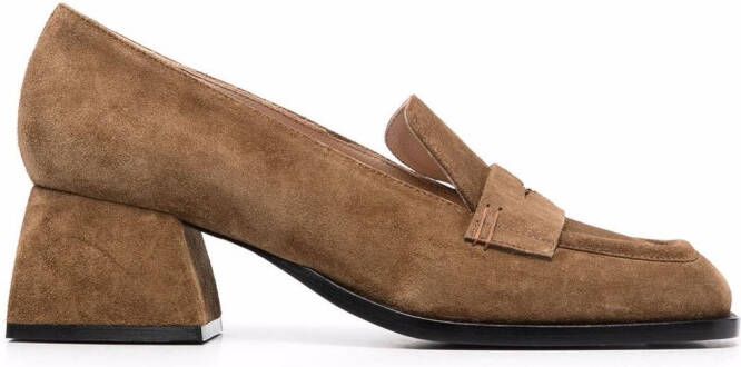 Nodaleto Hazel square-toe pumps Brown