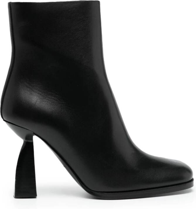 Nodaleto sculpted-heel ankle boots Black