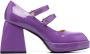 Nodaleto square-toe leather sandals Purple - Thumbnail 1