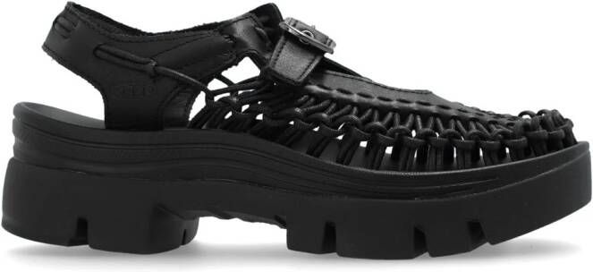 Noir Kei Ninomiya knotted leather sandals Black