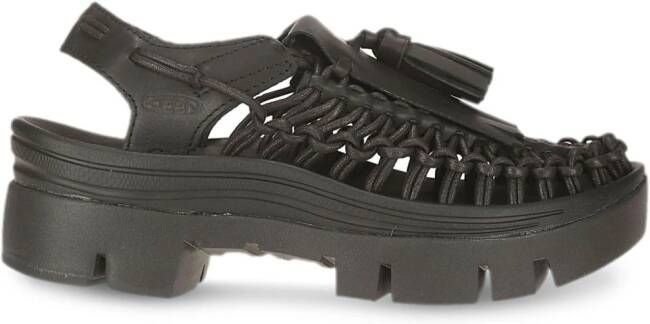 Noir Kei Ninomiya x Keen Uneek tassel-detail sandals Black