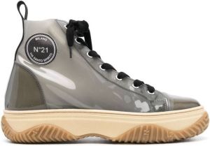 Nº21 logo-patch high-top sneakers Grey