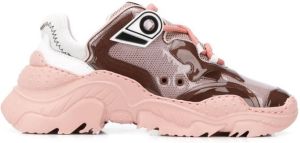 Nº21 mesh panel low-top sneakers Pink
