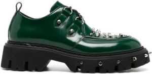 Nº21 stud-detail lace-up brogues Green