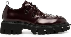 Nº21 stud-detail lace-up brogues Red