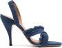 Off-White 110mm denim sandals Blue - Thumbnail 1