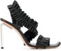 Off-White Allan ruffle sandals Black - Thumbnail 1