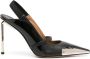 Off-White Allen 100mm leather slingback pumps Black - Thumbnail 1