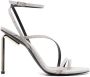 Off-White Allen glitter 110mm leather sandals Silver - Thumbnail 1