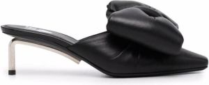 Off-White Allen padded-bow leather high-heel mules Black