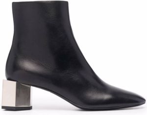 Off-White block-heel ankle boots Black