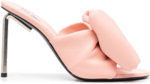 Off-White bow-detail padded mules Pink