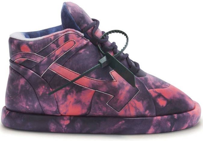 Off-White Bump tie dye-print sneakers Purple