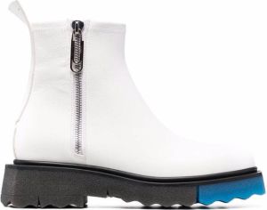 Off-White contrast panel ankle boots