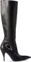 Off-White Crescent knee-high leather boots Black - Thumbnail 1
