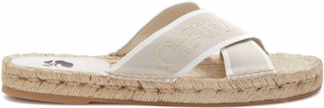 Off-White Crisscross espadrille sandals Neutrals