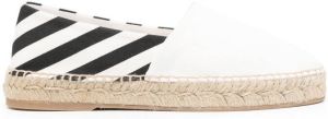 Off-White Diag-stripe cotton espadrilles