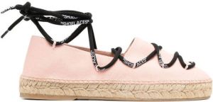 Off-White front lace-up espadrilles Pink