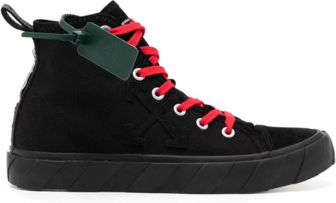 Off-White high-top canvas sneakers Black