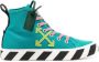 Off-White high-top canvas sneakers Green - Thumbnail 1