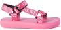 Off-White Kids Bookish-print touch-strap sandals Pink - Thumbnail 1