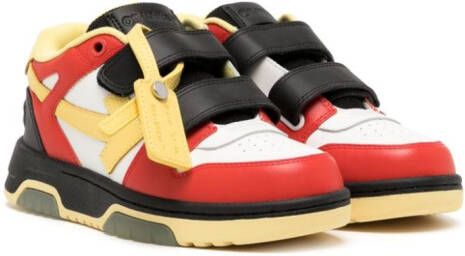 Off-White Kids touch-strap low-top sneakers Yellow