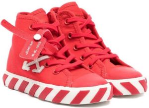 Off-White Kids Vulcanized high-top sneakers Red