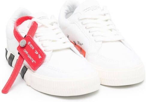 Off-White Kids Vulcanized leather lace-up sneakers