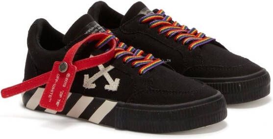 Off-White Kids Vulcanized low-top sneakers Black