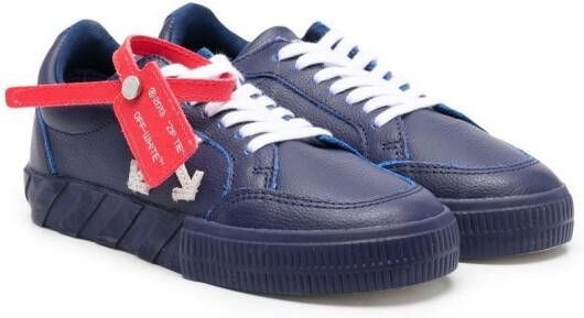 Off-White Kids Vulcanized low-top sneakers Blue
