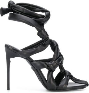 Off-White knotted strappy sandals Black