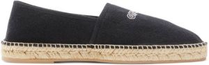 Off-White logo-embroidered canvas espadrilles Black