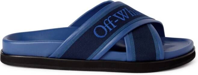 Off-White Cloud leather slides Blue