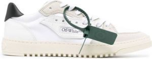 Off-White logo-patch lace-up sneakers WHITE BLACK