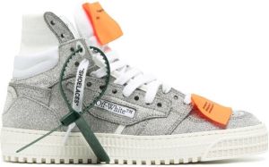 Off-White Off-Court 3.0 glitter high-top sneakers Silver