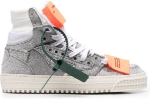 Off-White Off Court glitter high-top sneakers Silver