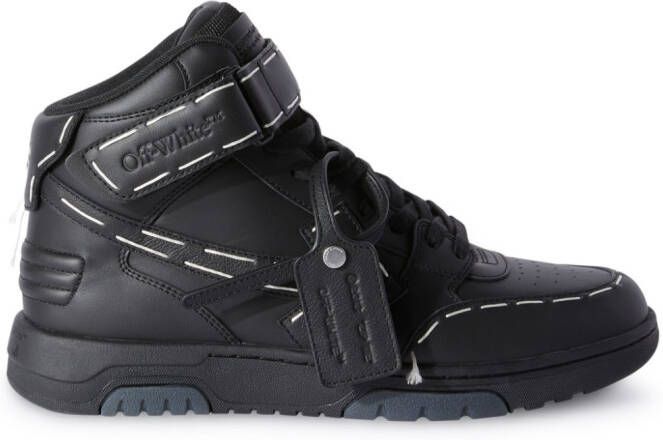 Off-White Ooo Sartorial Stitching mid-top sneakers Black