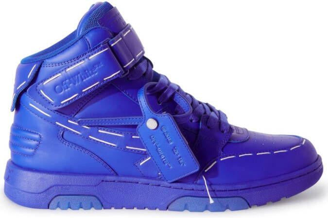 Off-White Ooo Sartorial Stitching mid-top sneakers Blue