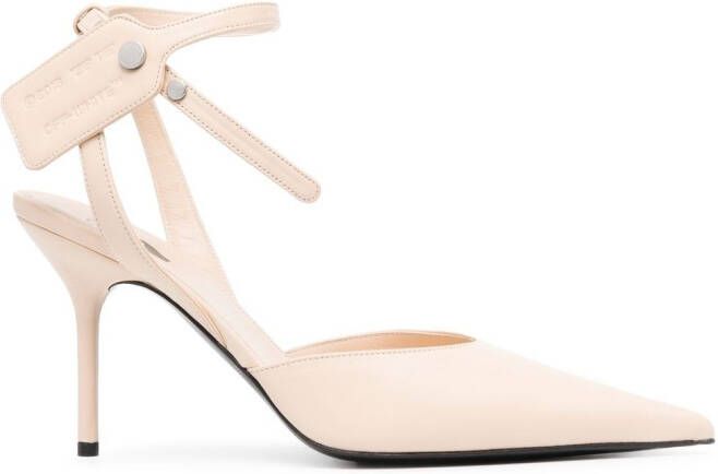 Off-White pointed-toe heeled pumps Neutrals