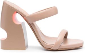 Off-White Pop Meteor 120mm cut-out mules Neutrals
