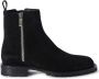 Off-White round-toe suede ankle boots Black - Thumbnail 1