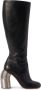 Off-White Silver Spring knee-high leather boots Black - Thumbnail 1
