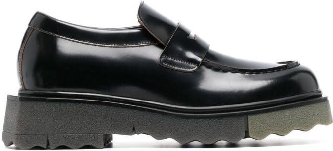 Off-White Sponge leather loafers Black