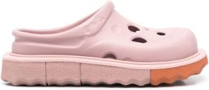 Off-White Sponge perforated clogs Pink